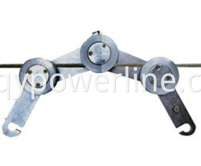 Hook Type grounding pulley with aluminous or steel sheave